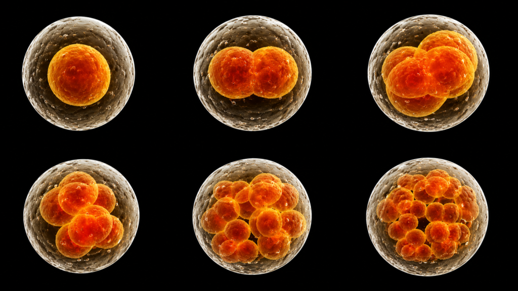 The Landscape of Intelligence embryonic cleavage stages in grid formation